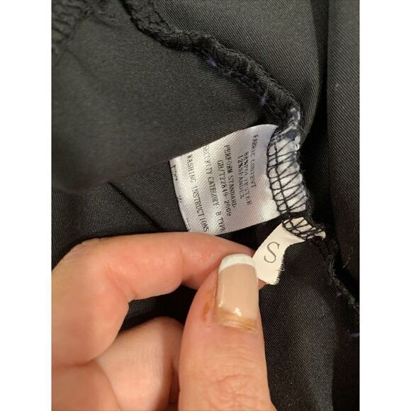 womens solid black long sleeve bodysuit top small - Picture 3 of 3